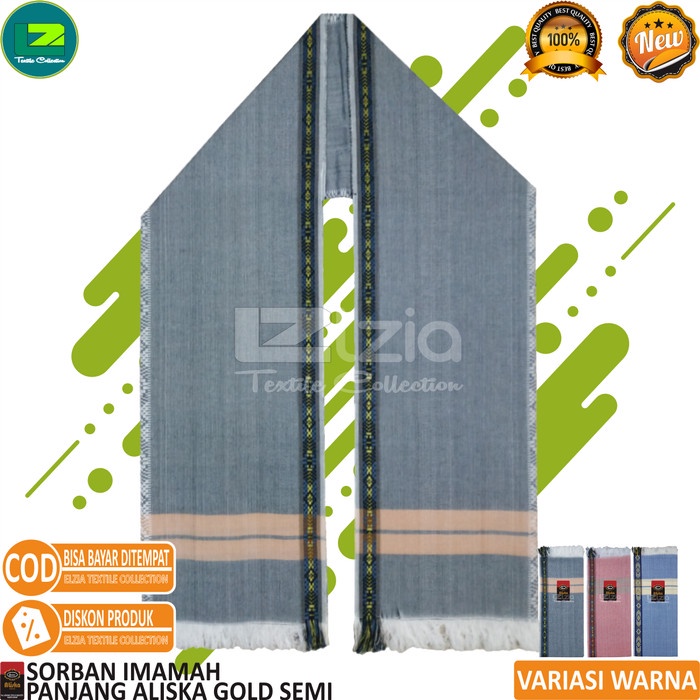 Yuksist- SORBAN PANJANG SORBAN ALISKA JUMBO GOLD SOFT WARNA