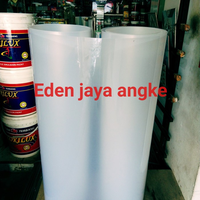 PLASTIK TUTUP PAGAR TEBAL 1,2 mm / FIBER METERAN PUTIH SUSU/FIBER ATAP