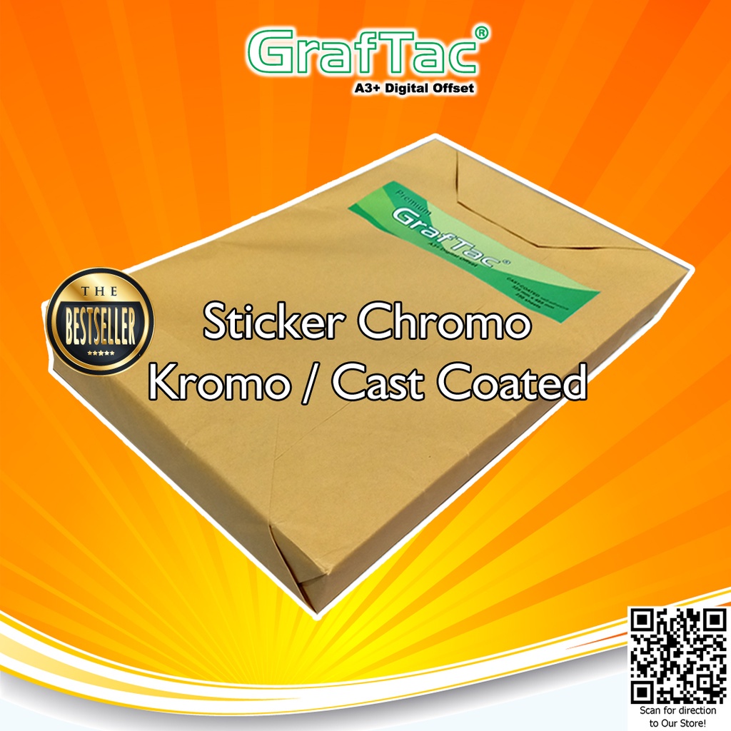 

Graftac Stiker Kromo A3+ Bontak Sticker Cast Coated Digital Print - Pack isi 250 lembar