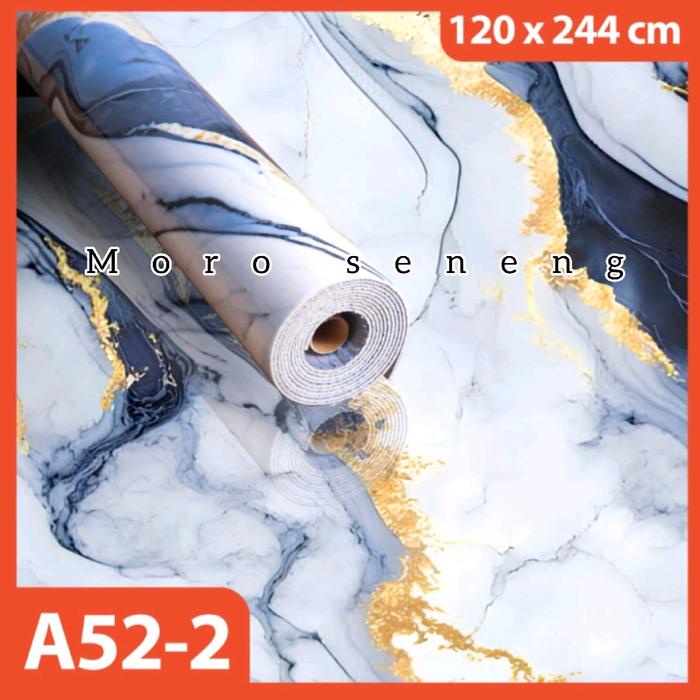 Wallpaper Dinding 3D Foam Motif Marmer Lebar 120cm Marble