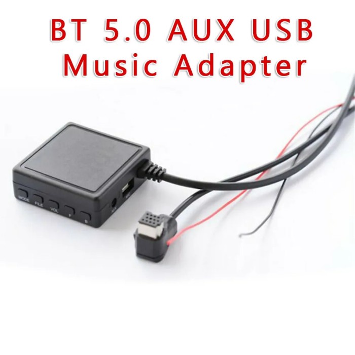 BT 5.0 AUX USB Bluetooth Music Adapter MIC Audio Cable For Pioneer
