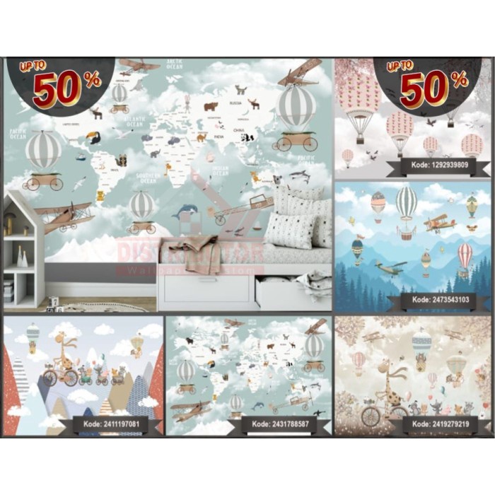 Wallpaper Dinding Custom 3D Animasi Anak Animasi Hewan Wallpaper Request Gambar Wallpaper Kamar