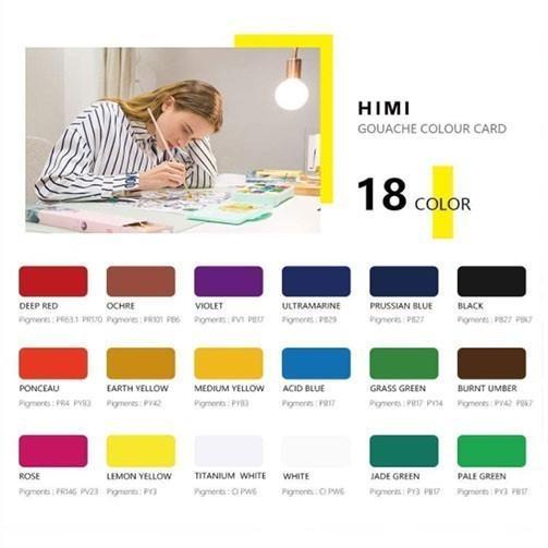 

Miya Himi Gouache Paint Set 18/24 Warna 30Ml Cat Untuk Cat Air Perlengkapan Seni Murid Pen