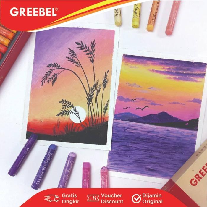 

Greebel Artist Oil Pastel 12 Warna / Greebel Crayon Artist 12 Warna Terbaru