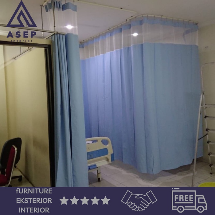 Tirai rumah sakit warna anti bakteri