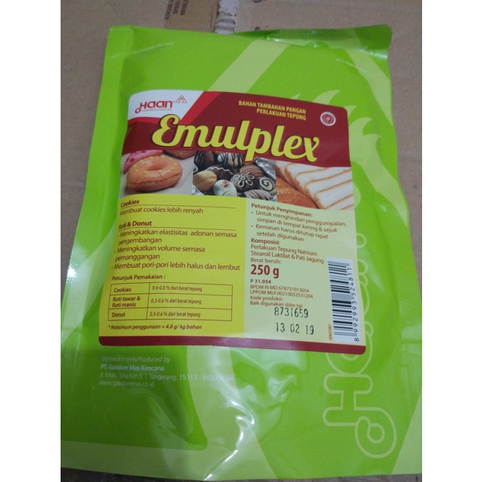 

Ready" Haan Emulplex / Empleks / Emplex 250 Gram ( Perenyah Kue )