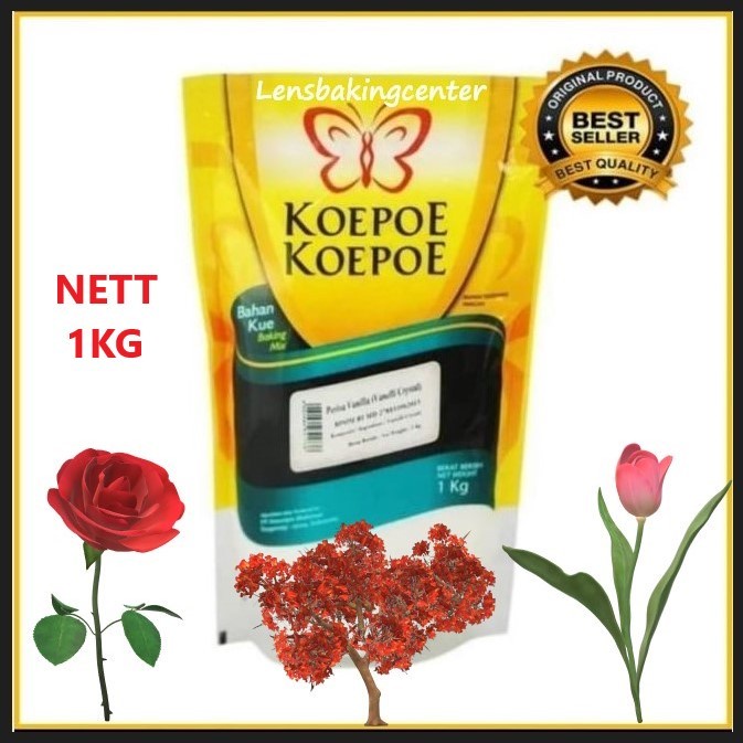 

Ready" Perisa Vanilla/Vanilli/Vanili Crystal Bubuk Pouch Koepoe Kupu 1 Kg/1Kg