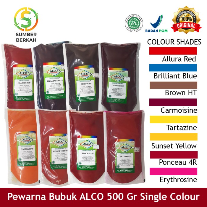 

Ready" Pewarna Makanan Kue Bubuk Alco 500 Gr Single Colour
