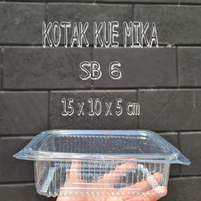 JTTOP" KOTAK PLASTIK MIKA SB6 KUE SNACK SB 6