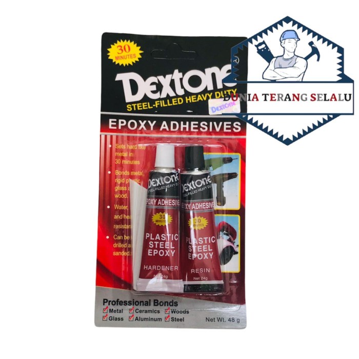 Lem Besi DEXTONE 30 Menit 48gr - Lem Besi Campur - Lem PLastic Steel