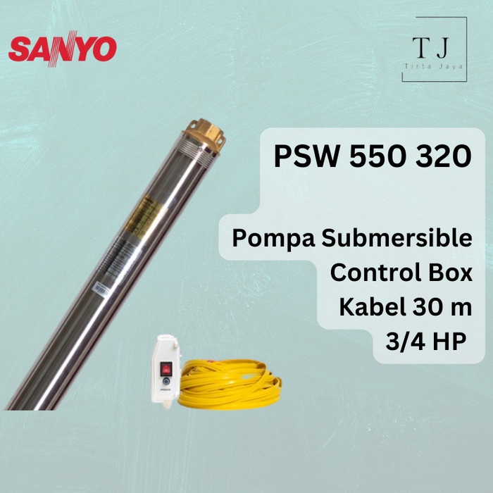 Pompa Satelit SANYO PSW 550 320 3/4 HP 1" Pompa Celup Submersibe
