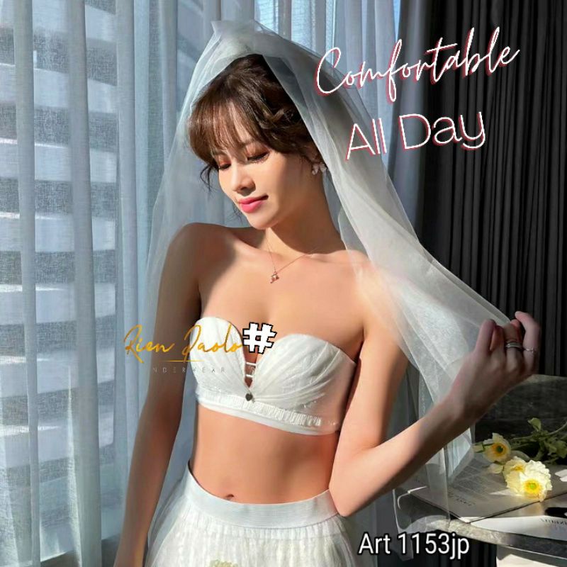 Premium Bra BH + Celana Dalam CD G String Set Sexy Hot Lingerie Tanpa Kawat Motif Bordir Bunga