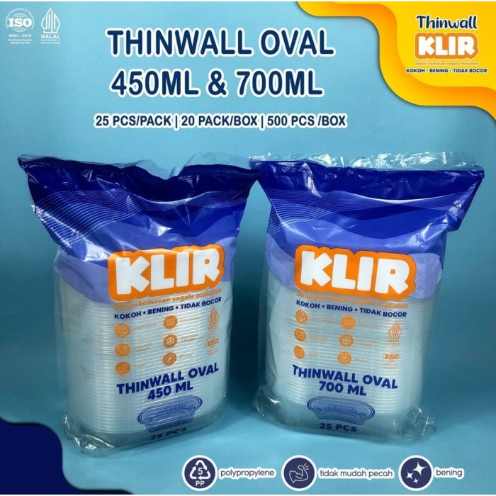 JTTOP" THINWALL OVAL 450ML 700ML L TINWALL KOTAK MAKAN L KOTAK MAKAN PLASTIK