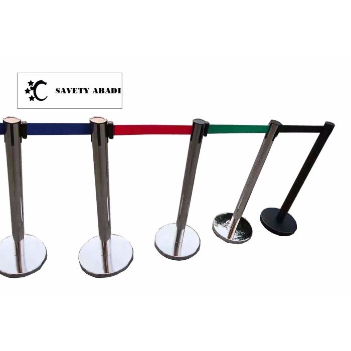

BARANG TERLARIS PROMO Standing Barrier Tiang Antrian Railing Stand Pembatas Antrian St
