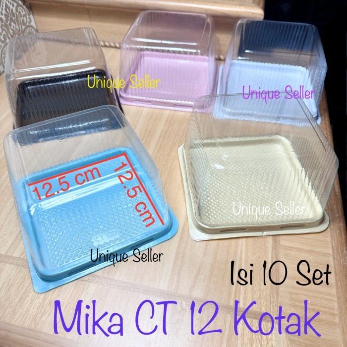 JTTOP" [ISI 10] MIKA CT 12 KOTAK UK 12X12 TINGGI 8.5 CM / MIKA CT 120 KOTAK