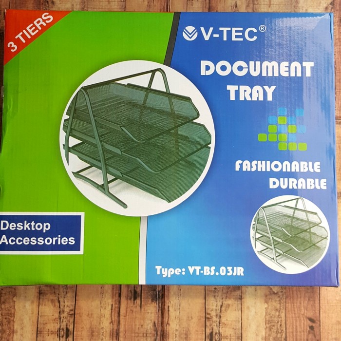 

BARANG TERLARIS Rak Surat 3 Susun Besi / Document Tray VTec 3 Tingkat