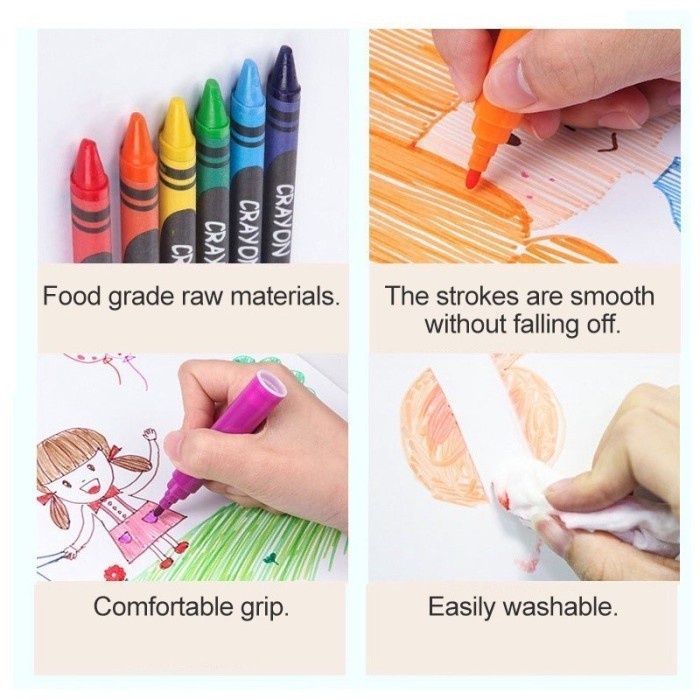 

Crayon 208 Pcs Art Set Crayon Drawing Alat Melukis Mewarnai Kado Anak New
