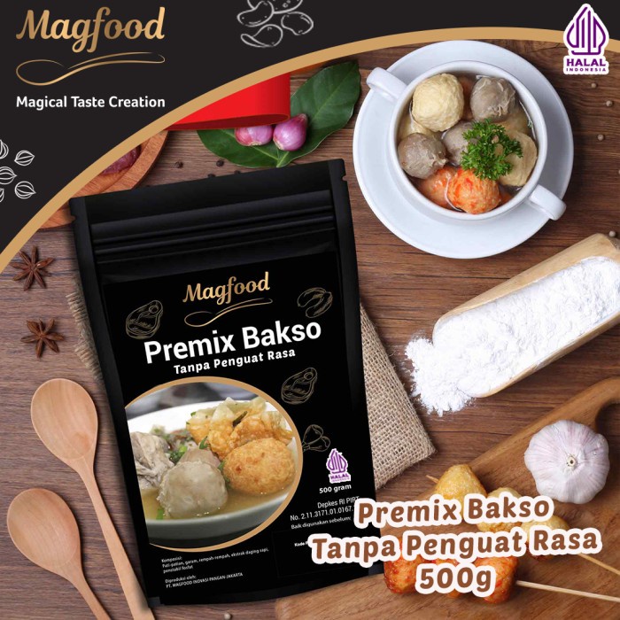 

SALE !!! MAGFOOD PREMIX BAKSO TANPA PENGUAT RASA 500 GRAM READYY