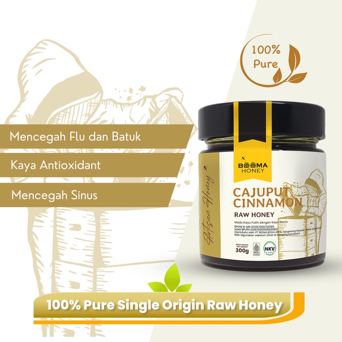 

BARANG TERLARIS BeeMa Honey Cajuput Cinnamon/Madu Kayu Putih / Madu Organik
