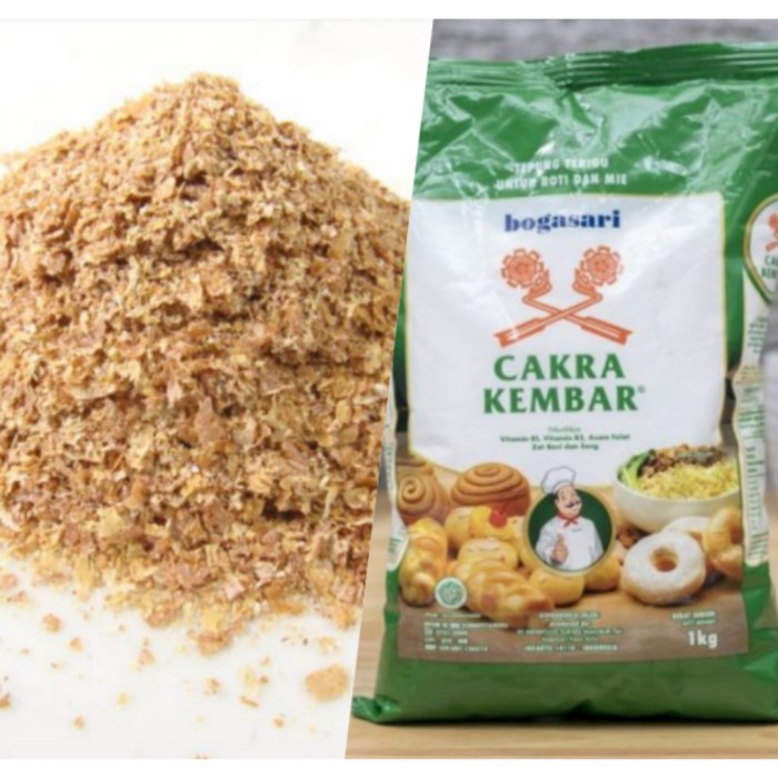 

SALE !!! KULIT GANDUM WHEAT BRAN 1 KG + TEPUNG CAKRA KEMBAR 1 KG READYY