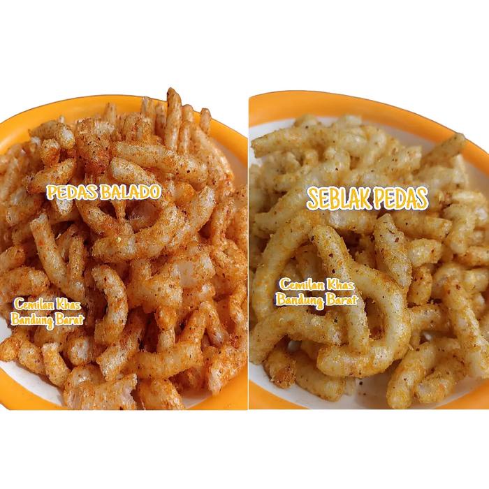 

Kerupuk Gurilem Bandung Varian Bumbu Seblak dan Balado (500gr) ECO Food Cemilan Manis Asin Pedas