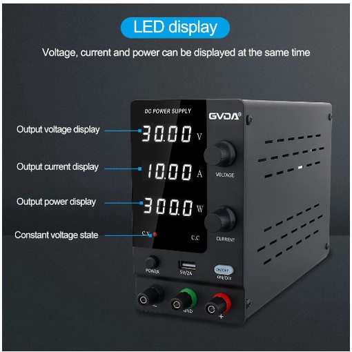 TOP GVDA POWER SUPPLY STABILIZER DC ADJUSTABLE REGULATED SWITCH -