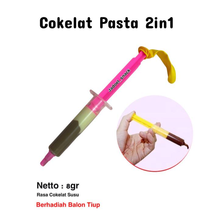 

Cokelat Pasta 2in1 Rasa Cokelat Susu isi 30 Pcs x 8 Gr by Jadoel_Snack Chocolate Coklat