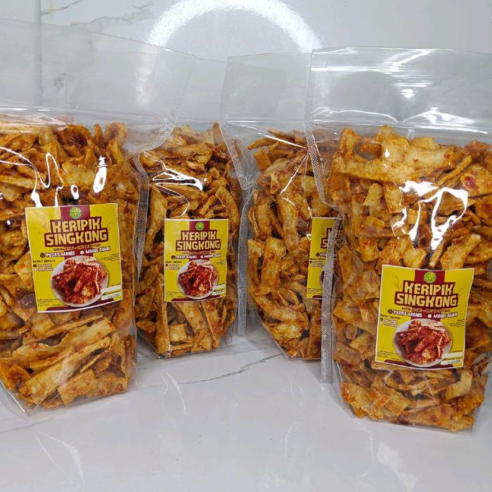 

500gr keripik singkong - manggleng - balung kethek, pedas manis & manis gurih