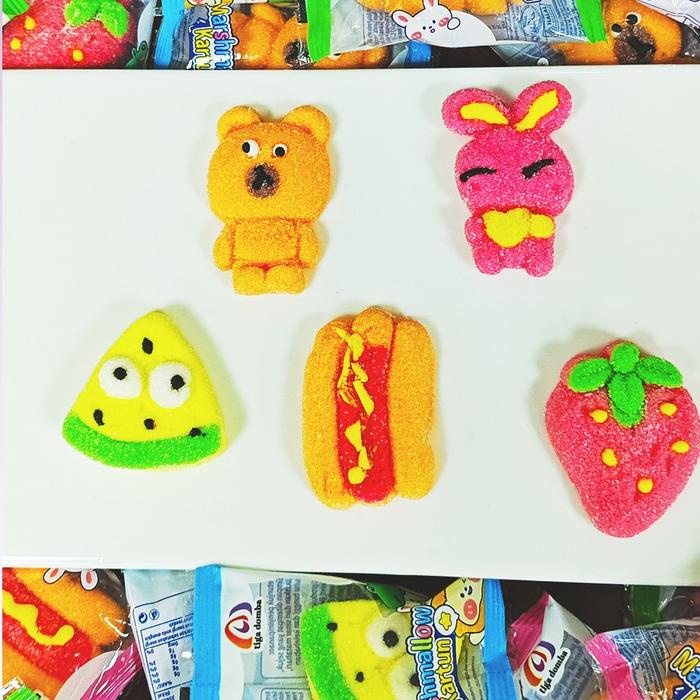 

MARSHMELLO KARAKTER RANDOM MIX LABUBU MONSTER, Penuh Rasa Buah Segar! Tersedia dalam kemasan 30 buah