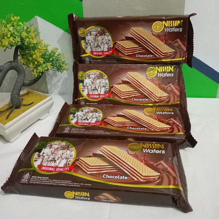

Paket 4pcs Wafer Nissin coklat netto 110g wafer camilan snack Cemilan