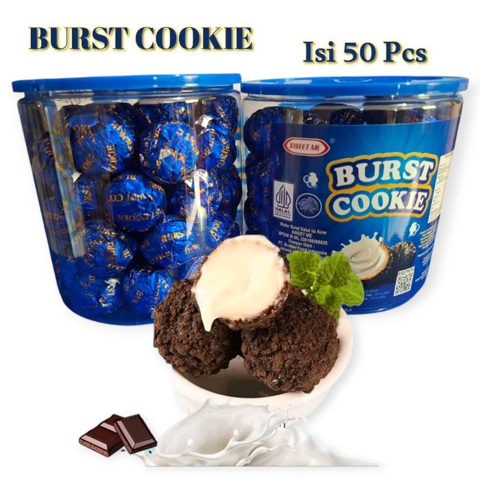 

Burst Cookie Toples Isi 50 Pcs - Kue Isi Cream Susu - Biskuit Krim Susu Oreo - Cemilan Makanan
