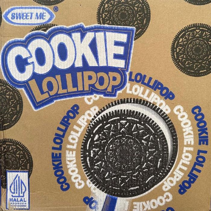 Cookie lollipop oreo.permen keras lollipop rasa coklat 1 box isi 30 pcs Snack Candy Cemilan