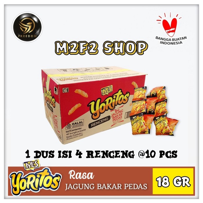 

SALE !!! SNACK YORITOS CAMILAN SEMUA RASA SACHET - 18 GR KARTON (GOSEND/GRAB) READYY