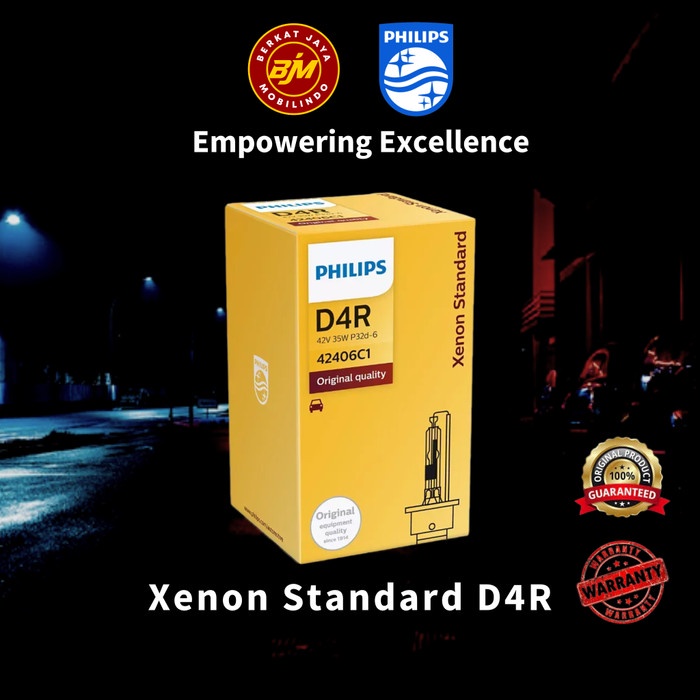 Philips Bohlam Lampu Hid D4R Xenon Standard Original