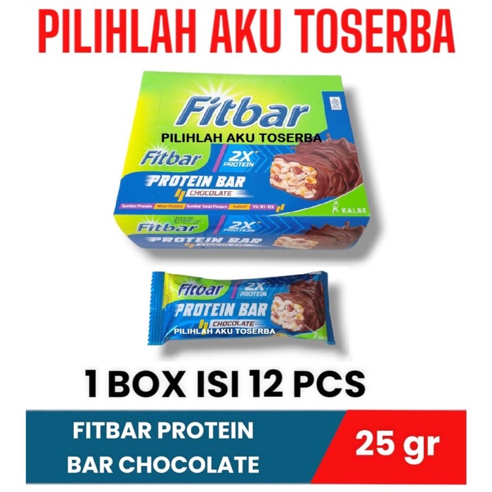 

Diskon Fitbar Protein Bar Chocolate Isi 12 - ( Harga 1 Box ) Packing Aman