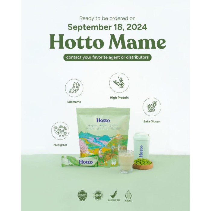 

Ready Stock Paket Bundling Super Hemat !! Hotto Purto & Hotto Mame Protein Multigrain With Edamame 1