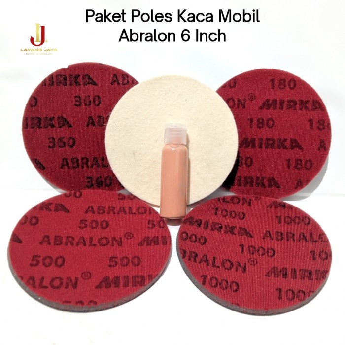 Paket Poles Kaca Mobil-Mirka Abralon+Polarshine E3