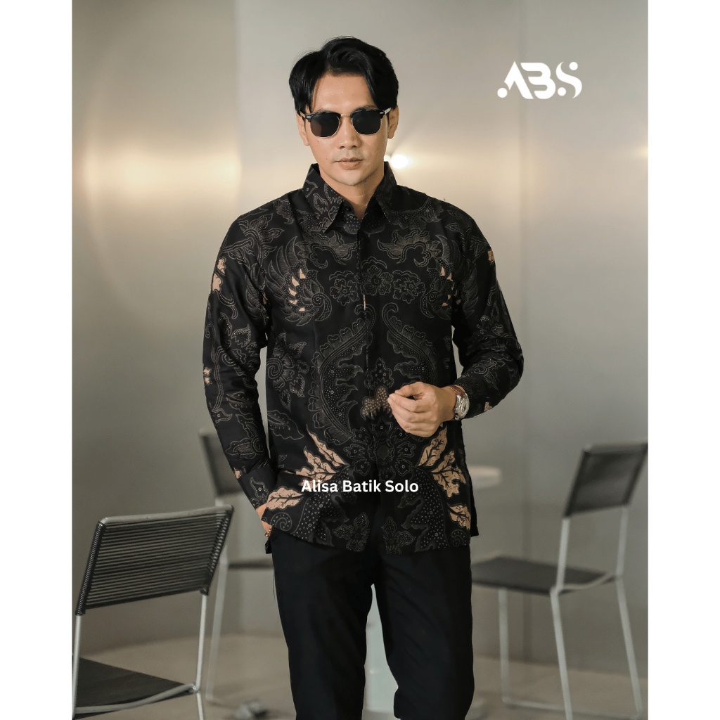 NEW MAHKOTA HITAM Kemeja Batik solo pria premium termurah furing modern original alisa batik solo