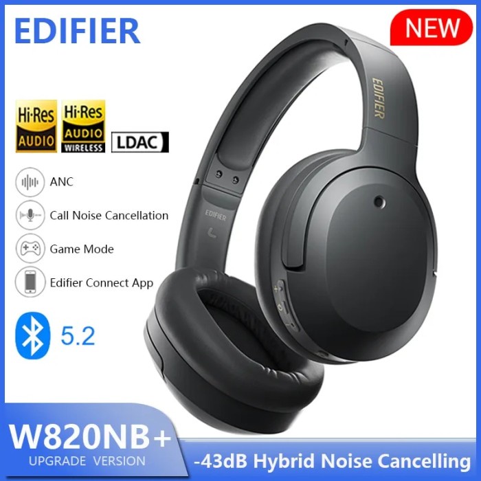 Edifier W820NB Plus W820NB+ ANC Hi-Res Wireless Bluetooth Headset BT