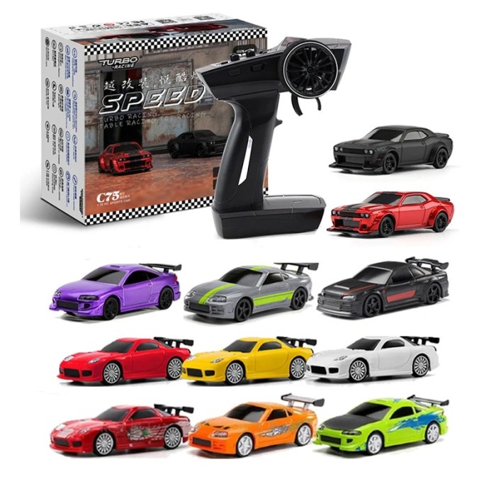 Turbo Racing 1:76 C74 C73 C72 RC Sports Car RTR Kit Mini Full