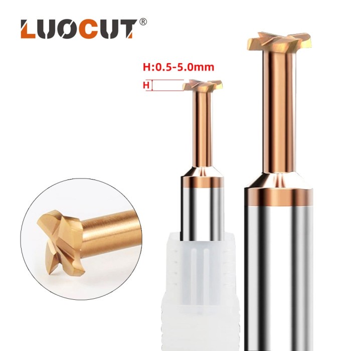 T Slot Milling Cutter Carbide Groove End Mill CNC Tool Machining