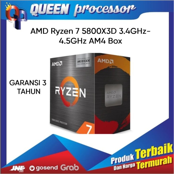 PROCESSOR AMD RYZEN 7 5800X3D 3.4GHZ BOX 5800X 3D