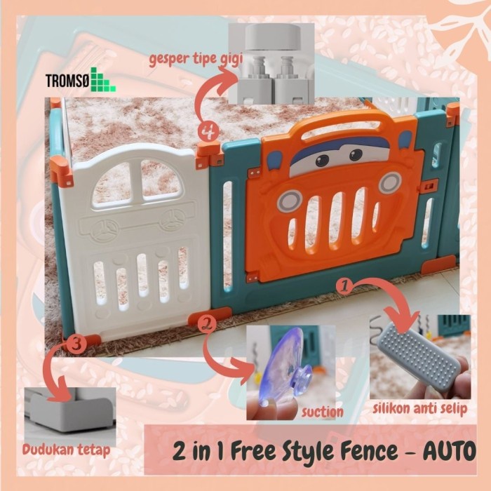 Tromso Pagar Bayi/ Keamanan Anak/ Children Baby Safety Fence Foldable