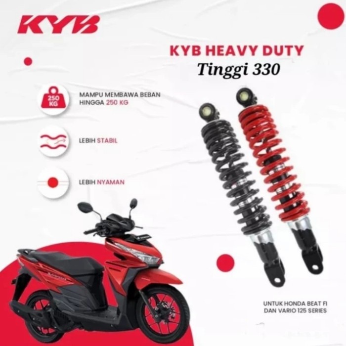SHOCK KYB HEAVY DUTY UNTUK MOTOR BEAT FI VARIO 125 VARIO 150 ORIGINAL