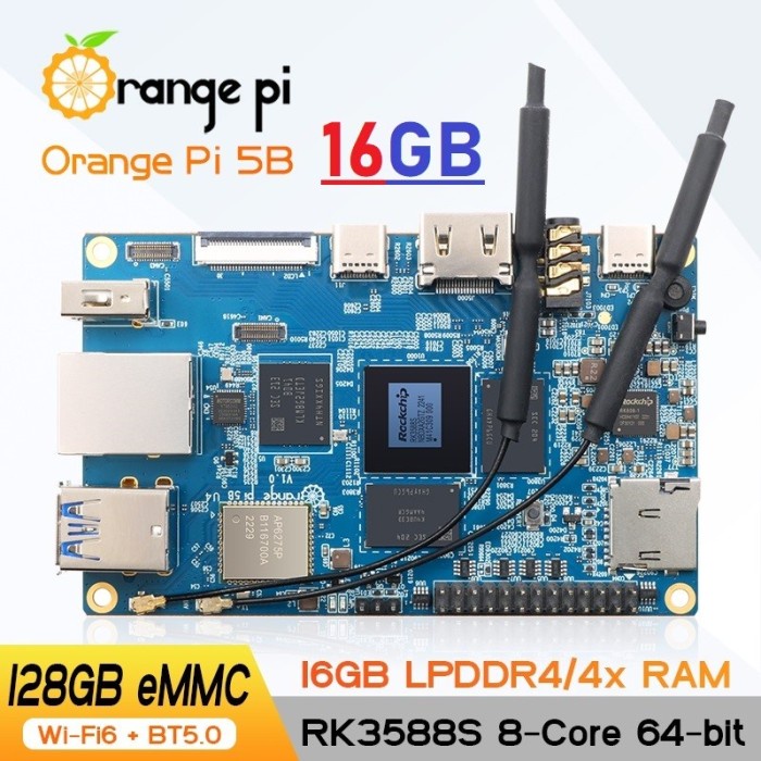 TERMURAH ORANGE PI 5B - 16GB RAM (WITH 128GB EMMC)