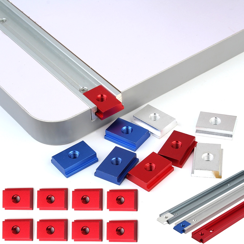 8pcs Workbench M6/M8 T Slot Nut Bolts T-track Slider Aluminum Alloy 30/45 Type Tracks Jigs Screw Slo