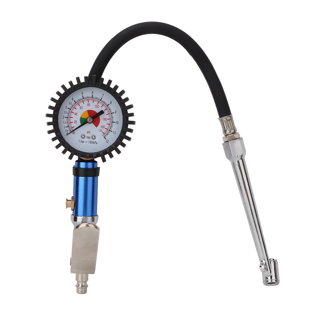 Inflator Gun Tire Inflator Gauge Pump Gun 12 Self clamping Tire Inflator with Air Pressure Gauge and