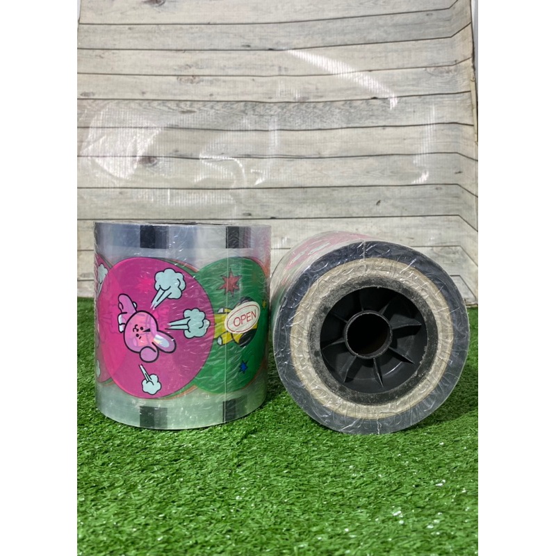 HJK PLASTIK CUP SEALER ISI 1000 PCS MOTIF KARTUN DAN POLOS / PLASTIK PENUTUP MINUMAN / PLASTIK LID