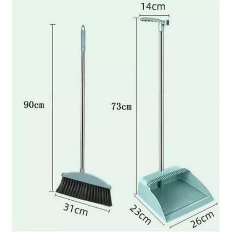 Premium Set Sapu Pengki Alat Pembersih Lantai - Broom Set Dustpan Kombinasi Sapu Pengki 2In1
