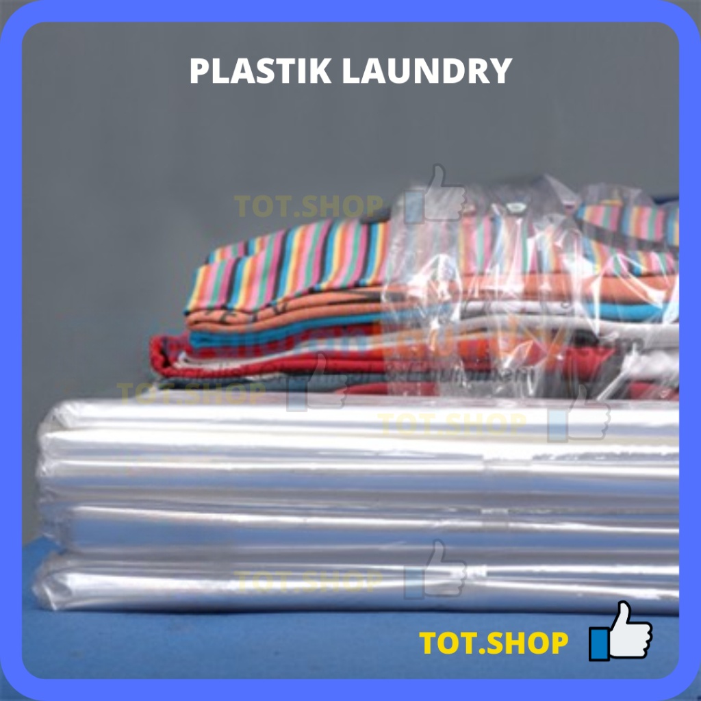 Premium [100-Lbr] Gawang Plastik Laundry Pp Bening Tebal Kantong Plastik Laundry / Snack / Kerupuk /